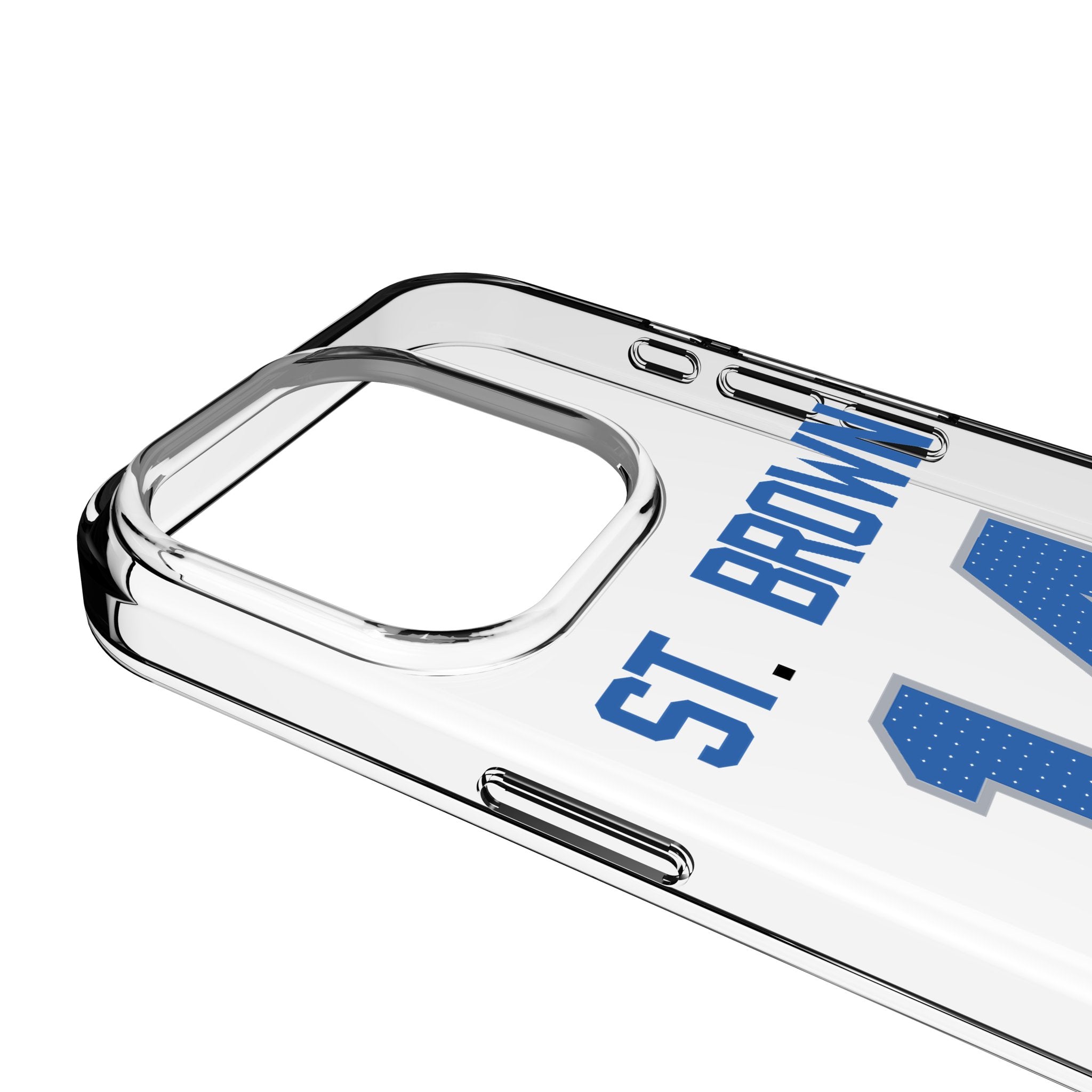 Amon-Ra St. Brown Detroit Lions 14 Game Tactic Clear Phone Case for Apple iPhone - Sports Gifts, Sports Memorabilia, Sports Collectibles, Fan Shop