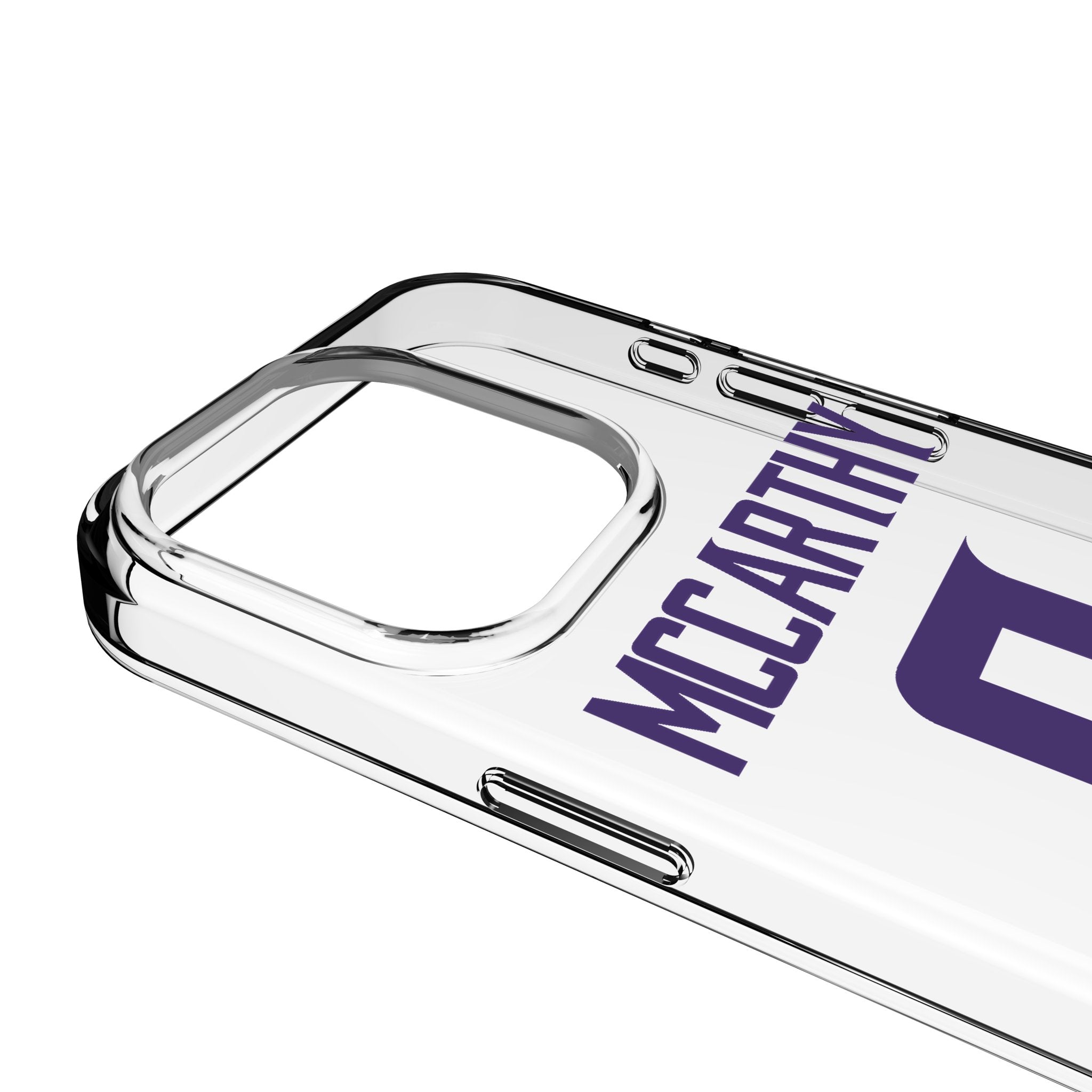 J.J. McCarthy Minnesota Vikings 9 Game Tactic Clear Phone Case for Apple iPhone - Sports Gifts, Sports Memorabilia, Sports Collectibles, Fan Shop