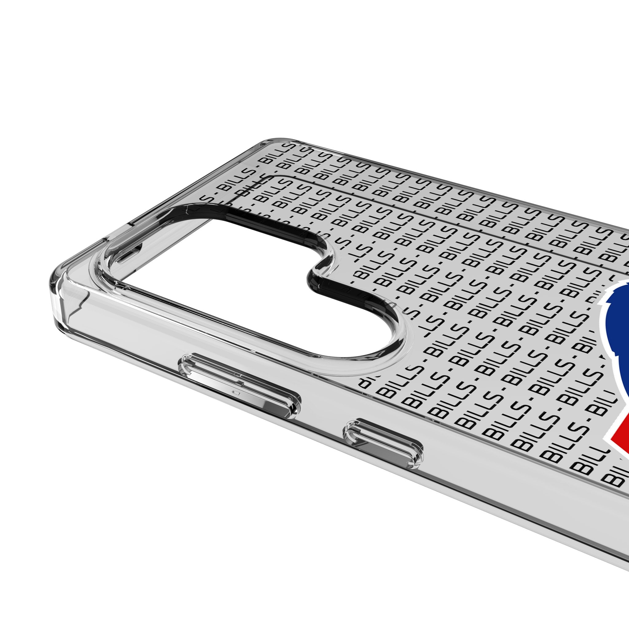 Buffalo Bills Text Backdrop Clear Phone Case for Samsung Galaxy - Sports Gifts, Sports Memorabilia, Sports Collectibles, Fan Shop