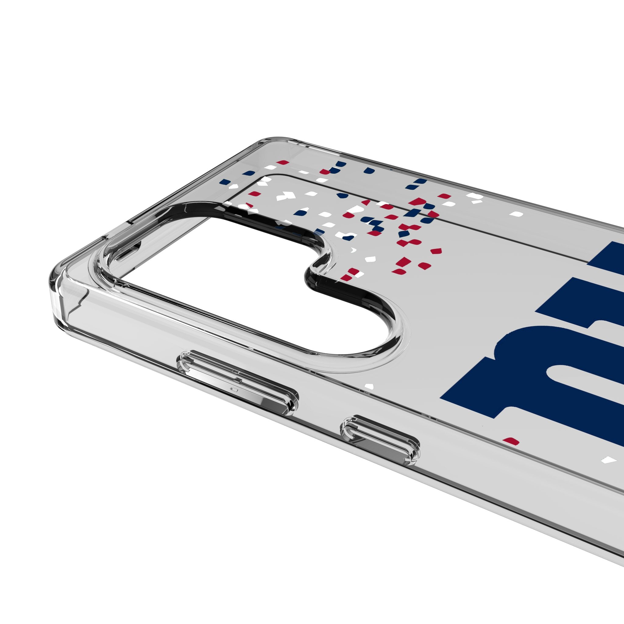 New York Giants Confetti Clear Phone Case for Samsung Galaxy - Sports Gifts, Sports Memorabilia, Sports Collectibles, Fan Shop