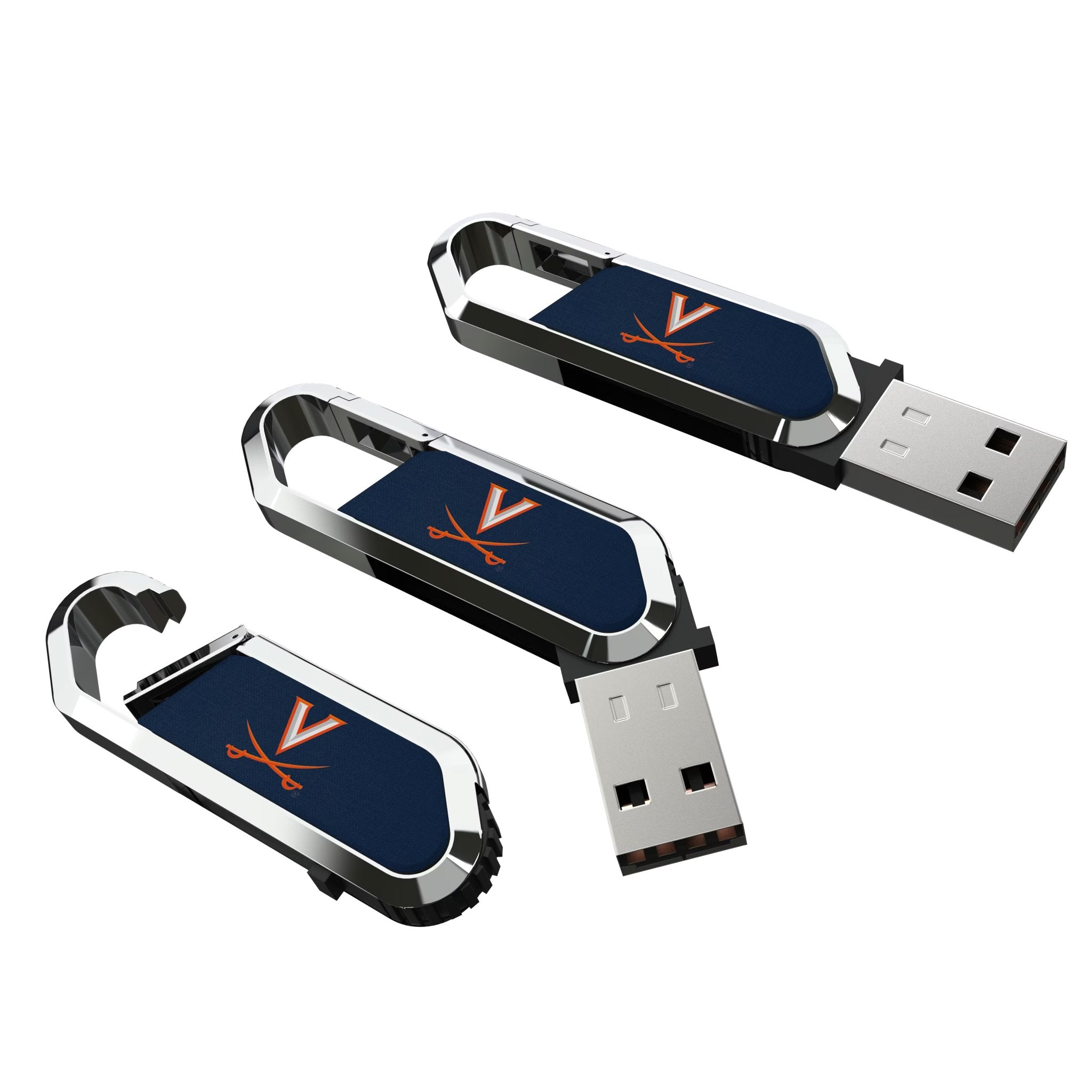 University of Virginia Cavaliers Solid USB 32GB Clip Style Flash Drive - Sports Gifts, Sports Memorabilia, Sports Collectibles, Fan Shop