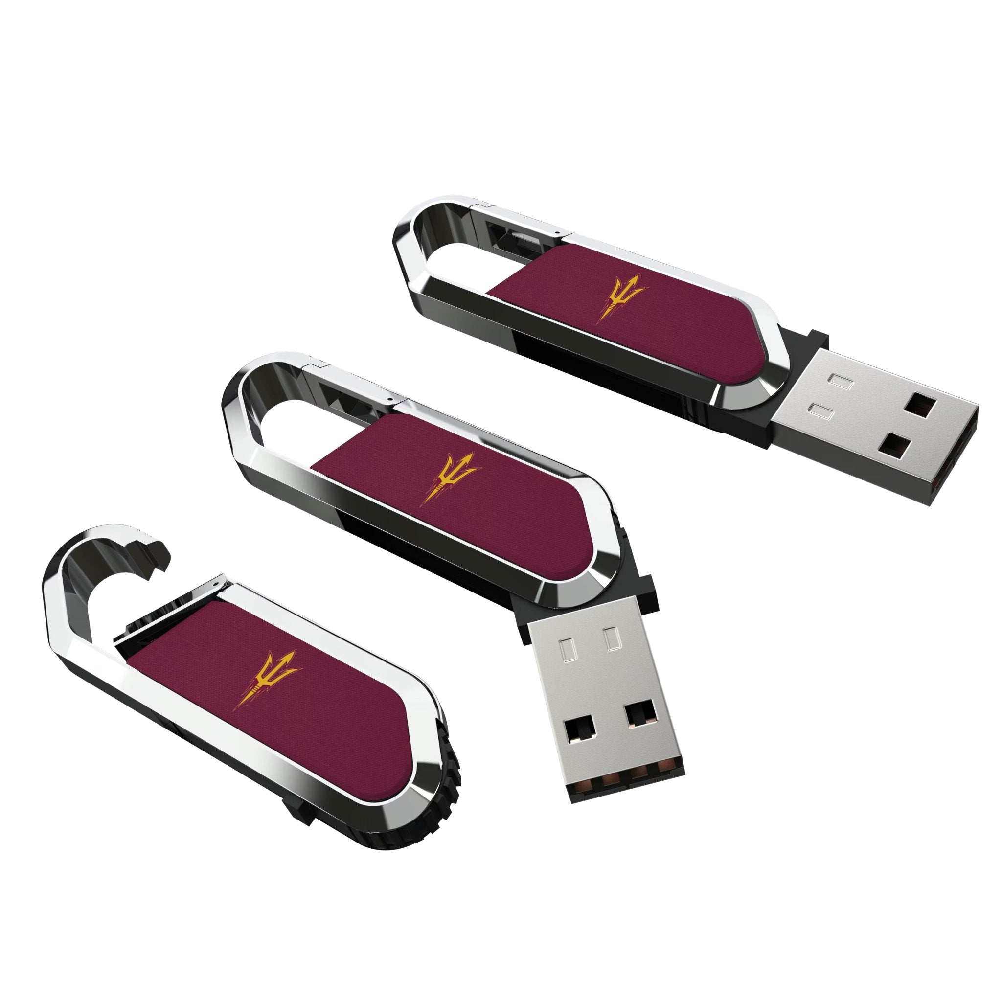 Arizona State University Sun Devils Solid USB 32GB Clip Style Flash Drive - Sports Gifts, Sports Memorabilia, Sports Collectibles, Fan Shop