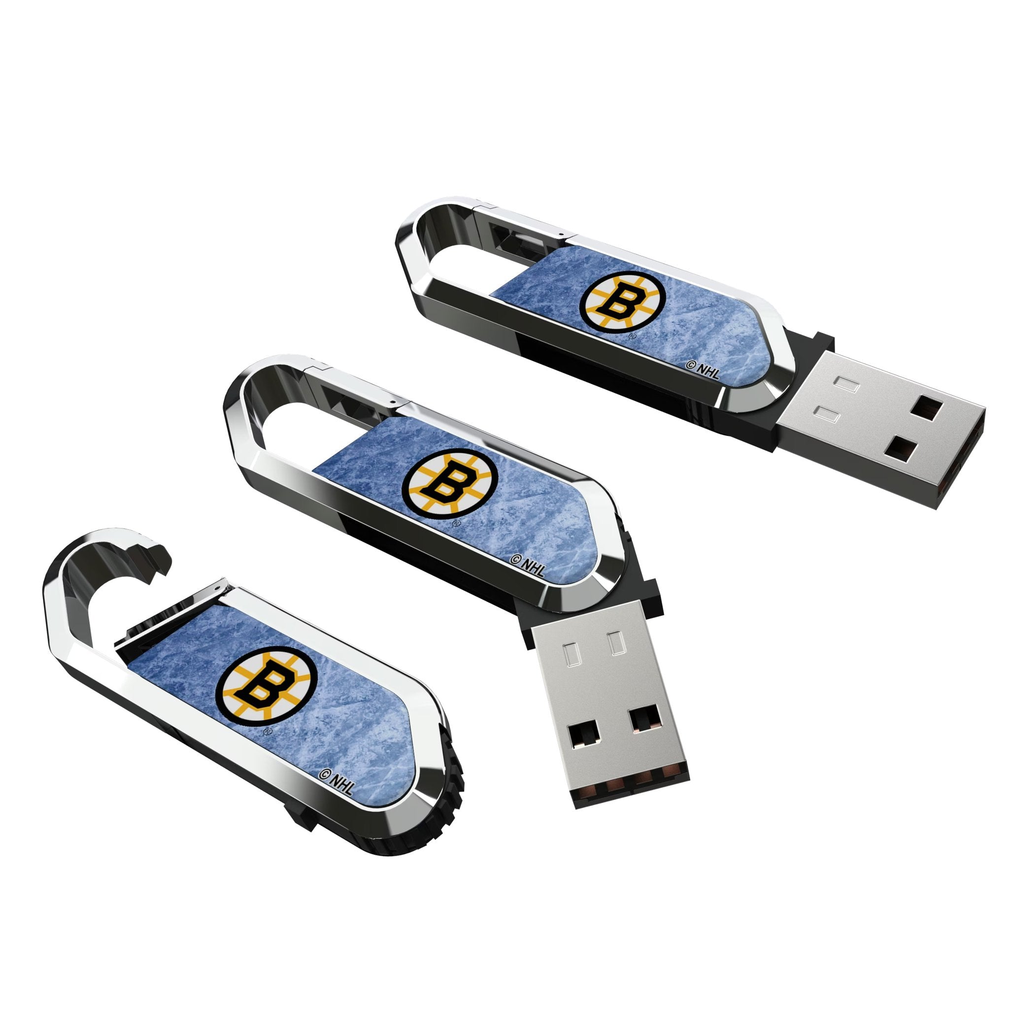 Boston Bruins Ice Flood USB 32GB Clip Style Flash Drive - Sports Gifts, Sports Memorabilia, Sports Collectibles, Fan Shop
