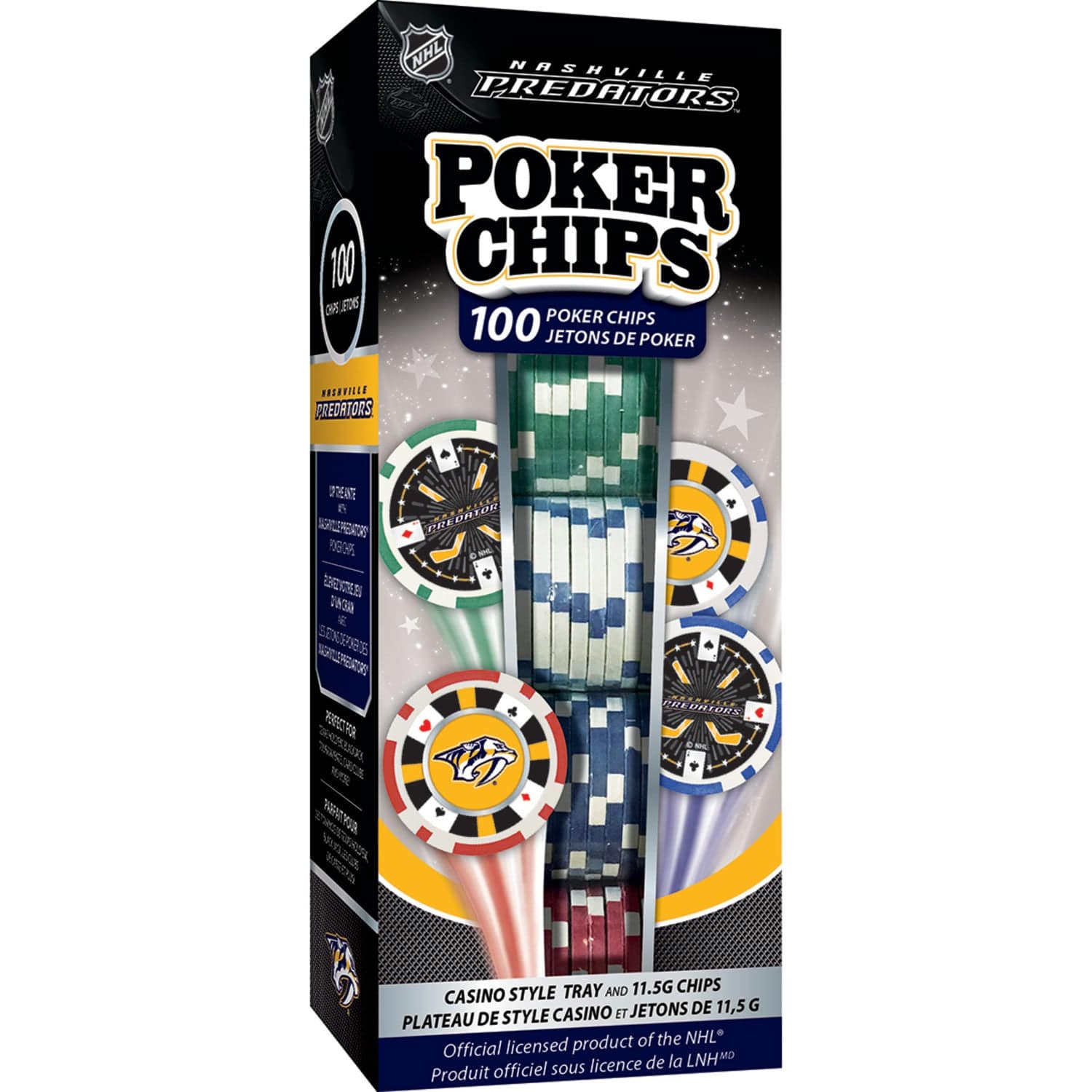 Nashville Predators 100-Piece Poker Chip Set - Sports Gifts, Sports Memorabilia, Sports Collectibles, Fan Shop