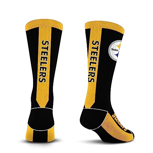 For Bare Feet NFL PITTSBURGH STEELERS MVP Crew Sock Team Color Large - Sports Gifts, Sports Memorabilia, Sports Collectibles, Fan Shop