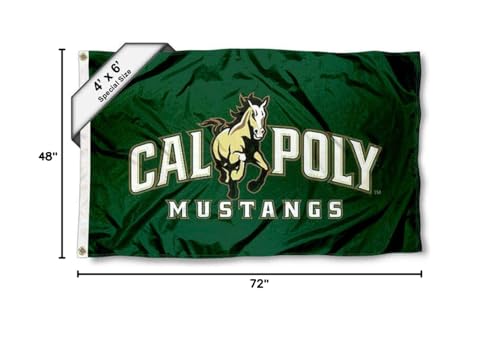 College Flags & Banners Co. Cal Poly Mustangs 4 ft x 6 ft Flag - Sports Collectibles, Sports Memorabilia, Sports Fan Shop, Sports Gifts