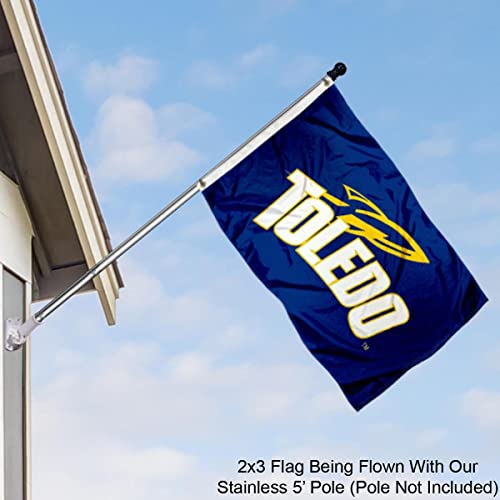 College Flags & Banners Co. Toledo Rockets 2x3 Foot Flag - Sports Collectibles, Sports Memorabilia, Sports Fan Shop, Sports Gifts