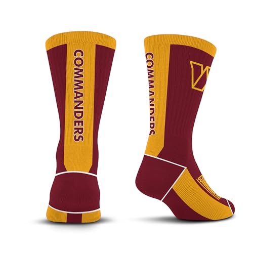 For Bare Feet NFL WASHINGTON COMMANDERS MVP Crew Sock Team Color Youth - Sports Gifts, Sports Memorabilia, Sports Collectibles, Fan Shop