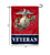 WinCraft US Marines Veteran Garden Flag - Sports Collectibles, Sports Memorabilia, Sports Fan Shop, Sports Gifts
