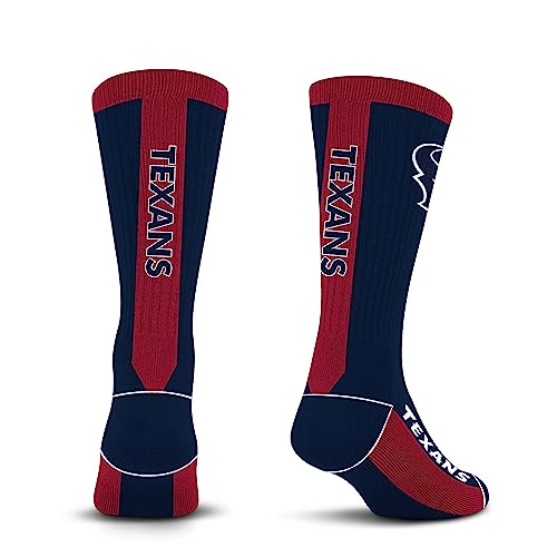 For Bare Feet NFL HOUSTON TEXANS MVP Crew Sock Team Color Large - Sports Gifts, Sports Memorabilia, Sports Collectibles, Fan Shop