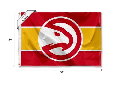 WinCraft Atlanta Hawks Small 2x3 Foot Banner Flag - Sports Collectibles, Sports Memorabilia, Sports Fan Shop, Sports Gifts