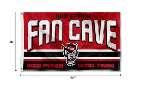 North Carolina State Wolfpack Fan Man Cave Banner Flag - Sports Collectibles, Sports Memorabilia, Sports Fan Shop, Sports Gifts