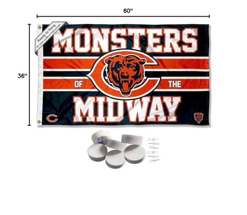 Chicago Bears Monsters of The Midway Banner and Tapestry Wall Tack Pads - Sports Collectibles, Sports Memorabilia, Sports Fan Shop, Sports Gifts