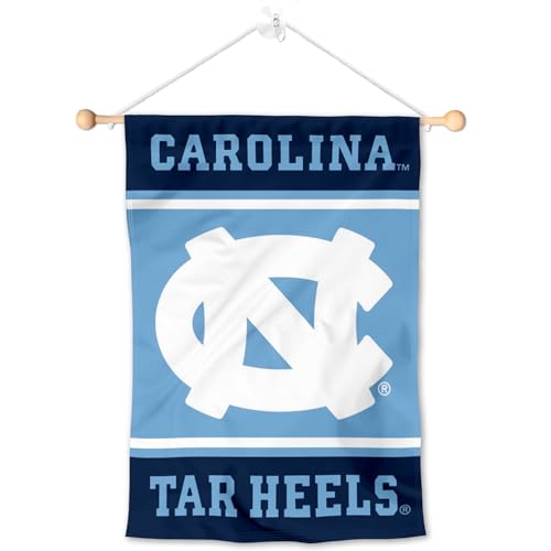 College Flags & Banners Co. North Carolina Tar Heels Window Wall Banner Hanging Flag with Suction Cup - Sports Collectibles, Sports Memorabilia, Sports Fan Shop, Sports Gifts