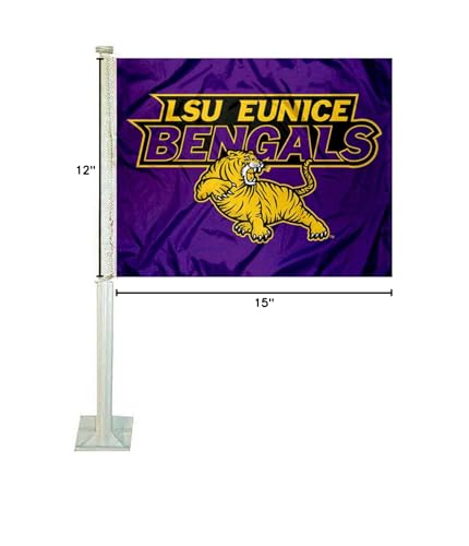 College Flags & Banners Co. LSU Eunice Car Flag - Sports Collectibles, Sports Memorabilia, Sports Fan Shop, Sports Gifts