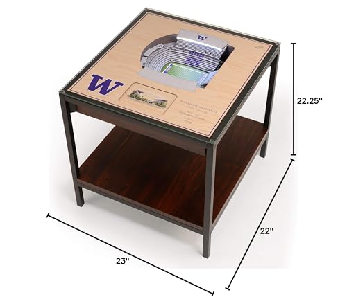 YouTheFan NCAA Washington Huskies 25-Layer StadiumViews Lighted End Table - Husky Stadium - Sports Collectibles, Sports Memorabilia, Sports Fan Shop, Sports Gifts