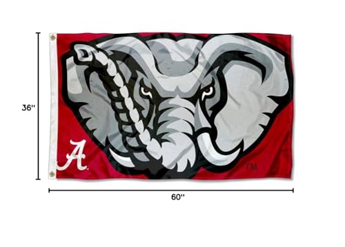 College Flags & Banners Co. Crimson Tide 3x5 Nylon Flag and USA 3x5 Flag Set - Sports Collectibles, Sports Memorabilia, Sports Fan Shop, Sports Gifts