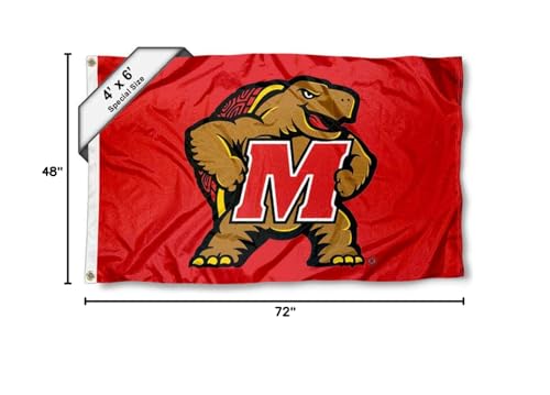 College Flags & Banners Co. Maryland Terps 4 ft x 6 ft Flag - Sports Collectibles, Sports Memorabilia, Sports Fan Shop, Sports Gifts