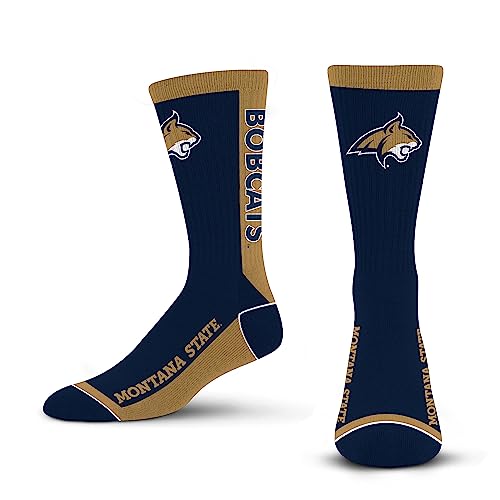 For Bare Feet NCAA MONTANA STATE BOBCATS MVP Crew Sock Team Color Large - Sports Gifts, Sports Memorabilia, Sports Collectibles, Fan Shop
