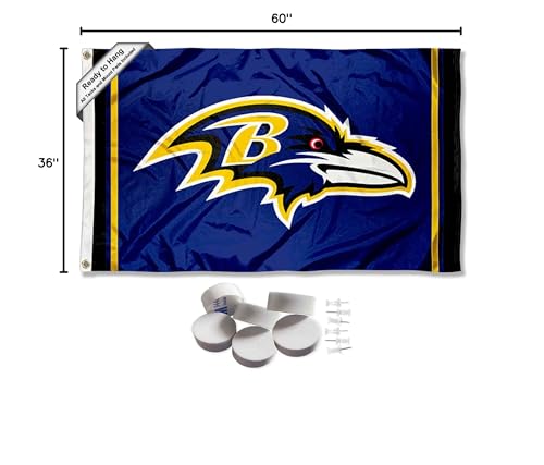 Baltimore Ravens Logo Banner and Tapestry Wall Tack Pads - Sports Collectibles, Sports Memorabilia, Sports Fan Shop, Sports Gifts