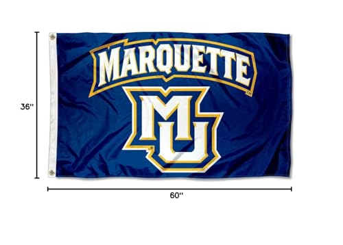 College Flags & Banners Co. Marquette Flag and USA 3x5 Set - Sports Collectibles, Sports Memorabilia, Sports Fan Shop, Sports Gifts
