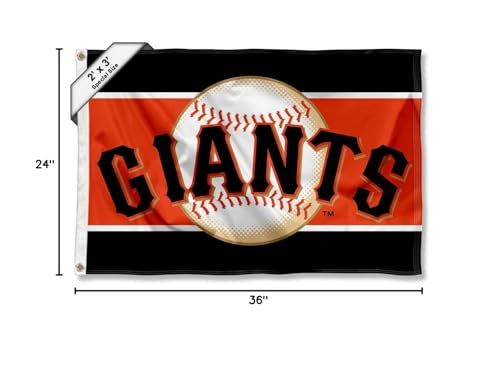 WinCraft San Francisco Giants 2x3 Foot Small Flag - Sports Collectibles, Sports Memorabilia, Sports Fan Shop, Sports Gifts