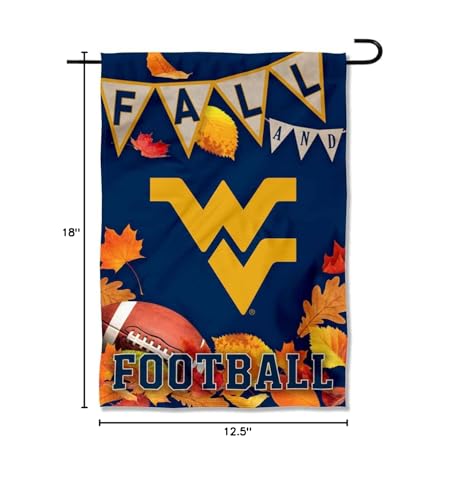College Flags & Banners Co. West Virginia Fall Leaves Football Season Garden Yard Flag - Sports Collectibles, Sports Memorabilia, Sports Fan Shop, Sports Gifts
