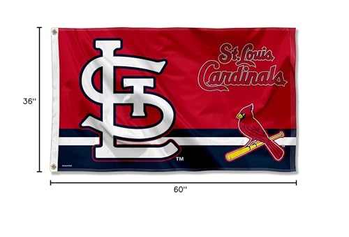 WinCraft St. Louis Cardinals Logo Insignia 3x5 Foot Grommet Banner Flag - Sports Collectibles, Sports Memorabilia, Sports Fan Shop, Sports Gifts