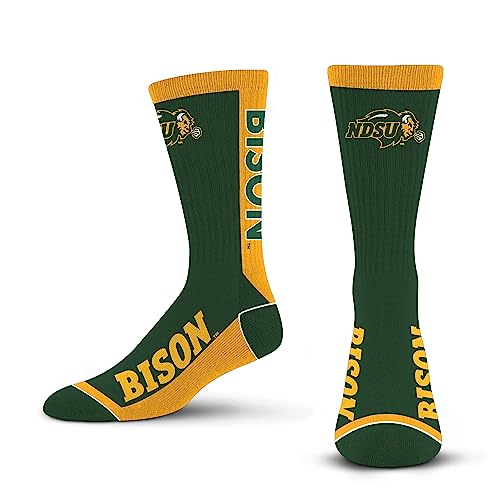 For Bare Feet NCAA NORTH DAKOTA STATE BISON MVP Crew Sock Team Color Large - Sports Gifts, Sports Memorabilia, Sports Collectibles, Fan Shop