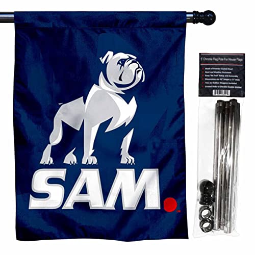 College Flags & Banners Co. Samford New Logo House Flag with Flag Pole Set - Sports Collectibles, Sports Memorabilia, Sports Fan Shop, Sports Gifts