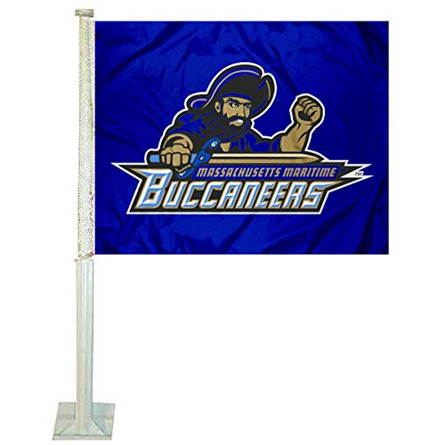 College Flags & Banners Co. Massachusetts Maritime Buccaneers Car Flag - Sports Collectibles, Sports Memorabilia, Sports Fan Shop, Sports Gifts