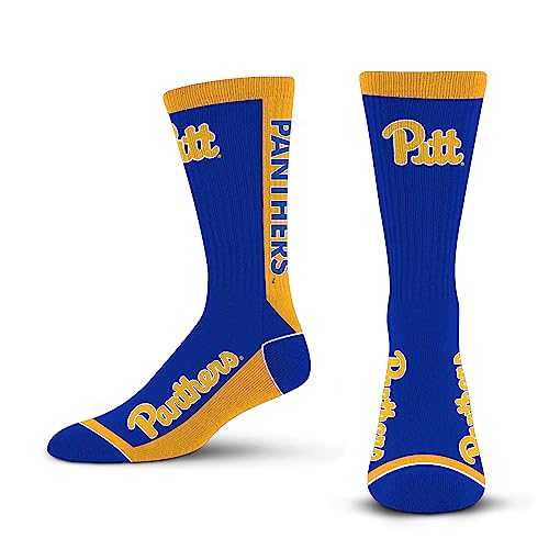 For Bare Feet NCAA PITTSBURGH PANTHERS MVP Crew Sock Team Color Large - Sports Gifts, Sports Memorabilia, Sports Collectibles, Fan Shop