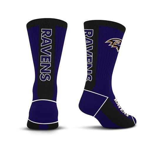 For Bare Feet NFL BALTIMORE RAVENS MVP Crew Sock Team Color Youth - Sports Gifts, Sports Memorabilia, Sports Collectibles, Fan Shop