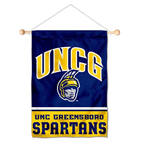 College Flags & Banners Co. North Carolina Greensboro Spartans Mini Small Banner and Pole Bundle - Sports Collectibles, Sports Memorabilia, Sports Fan Shop, Sports Gifts