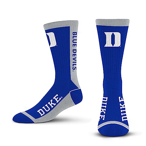 For Bare Feet NCAA DUKE BLUE DEVILS MVP Crew Sock Team Color Large - Sports Gifts, Sports Memorabilia, Sports Collectibles, Fan Shop