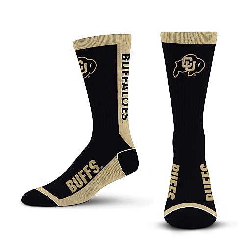 For Bare Feet NCAA COLORADO BUFFALOES MVP Crew Sock Team Color Large - Sports Gifts, Sports Memorabilia, Sports Collectibles, Fan Shop