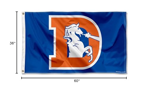 WinCraft Denver Broncos Throwback Flag and Banner - Sports Collectibles, Sports Memorabilia, Sports Fan Shop, Sports Gifts
