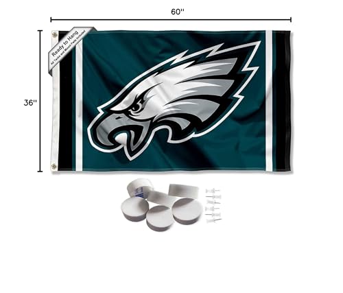 Philadelphia Eagles Logo Banner and Tapestry Wall Tack Pads - Sports Collectibles, Sports Memorabilia, Sports Fan Shop, Sports Gifts