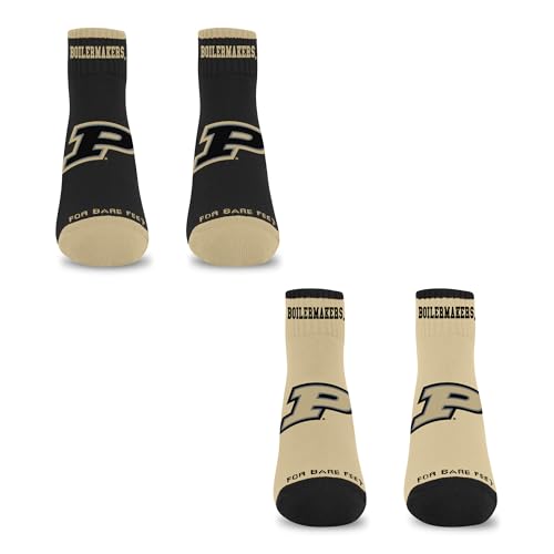 For Bare Feet NCAA PURDUE BOILERMAKERS Front and Center 2 Pack Team Colors Large - Sports Gifts, Sports Memorabilia, Sports Collectibles, Fan Shop