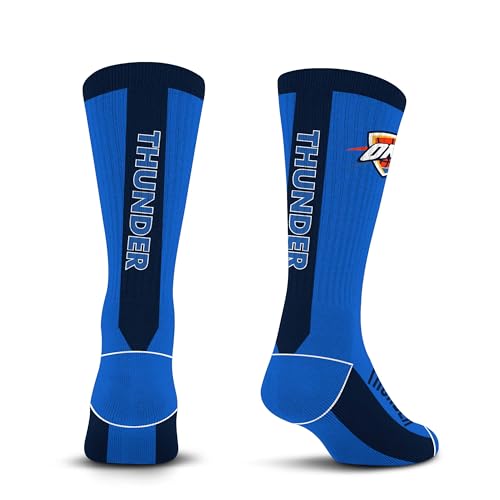 For Bare Feet NBA OKLAHOMA CITY THUNDER MVP Crew Sock Team Color Large