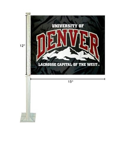 College Flags & Banners Co. DU Pioneers Car and Auto Flag - Sports Collectibles, Sports Memorabilia, Sports Fan Shop, Sports Gifts