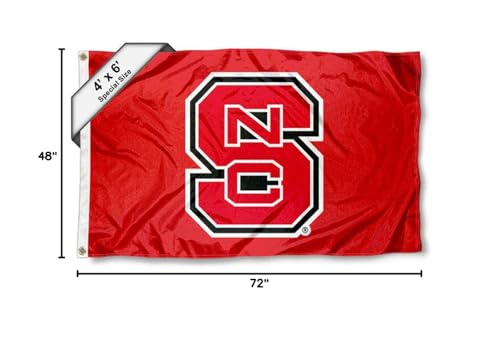 College Flags & Banners Co. NC State Wolfpack 4 ft x 6 ft Flag - Sports Collectibles, Sports Memorabilia, Sports Fan Shop, Sports Gifts