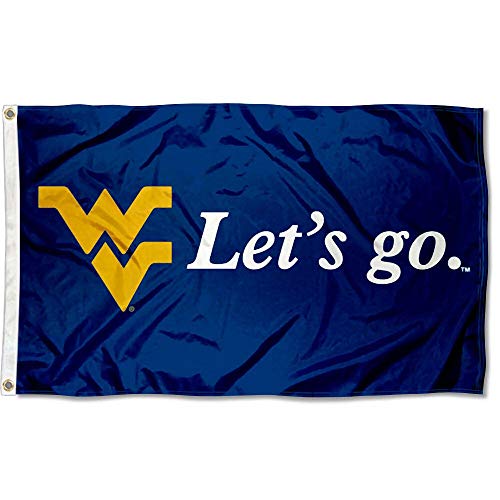 West Virginia Mountaineers Let's Go Flag and USA 3x5 Flag Set - Sports Collectibles, Sports Memorabilia, Sports Fan Shop, Sports Gifts