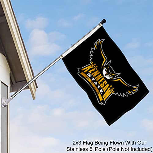 College Flags & Banners Co. Kennesaw State Owls Small 2x3 Foot Flag - Sports Collectibles, Sports Memorabilia, Sports Fan Shop, Sports Gifts