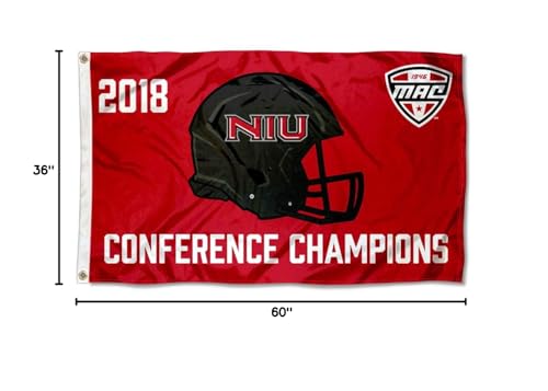 College Flags & Banners Co. Northern Illinois Huskies MAC Football Conference Champions Flag - Sports Collectibles, Sports Memorabilia, Sports Fan Shop, Sports Gifts