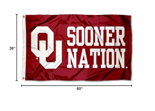 College Flags & Banners Co. Sooner Nation and USA Flag 3x5 Set - Sports Collectibles, Sports Memorabilia, Sports Fan Shop, Sports Gifts