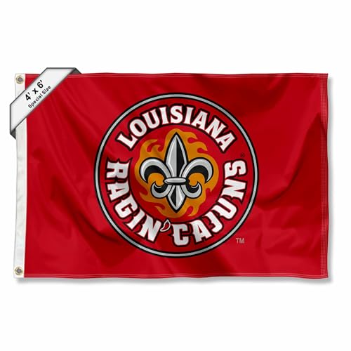 College Flags & Banners Co. UL Lafayette Ragin Cajuns 4 ft x 6 ft Flag - Sports Collectibles, Sports Memorabilia, Sports Fan Shop, Sports Gifts
