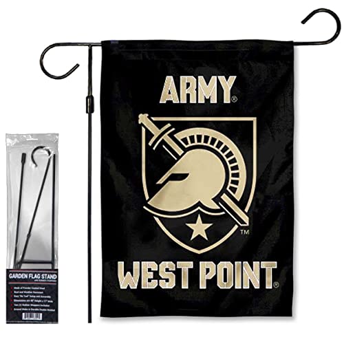 College Flags & Banners Co. Army Black Knights Garden Banner Flag with Stand Pole Holder - Sports Collectibles, Sports Memorabilia, Sports Fan Shop, Sports Gifts