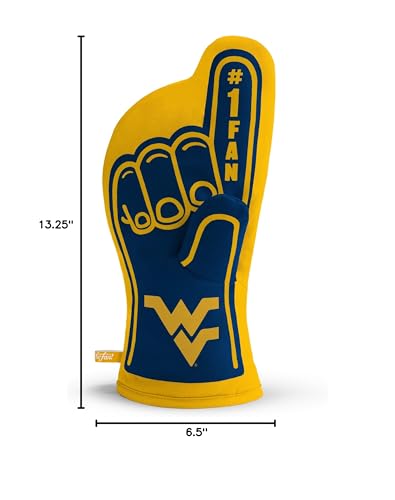 YouTheFan NCAA West Virginia Mountaineers #1 Oven Mitt - Sports Collectibles, Sports Memorabilia, Sports Fan Shop, Sports Gifts