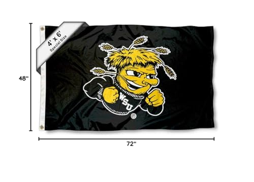 College Flags & Banners Co. Wichita State 4 ft x 6 ft Flag - Sports Collectibles, Sports Memorabilia, Sports Fan Shop, Sports Gifts